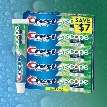 Crest Complete + Scope Outlast Ultra Toothpaste – 6.3 oz. (5 Pack)