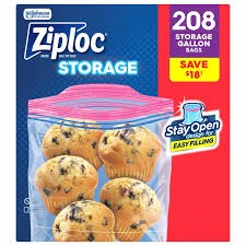 Ziploc Gallon Storage Bags – 208 Count