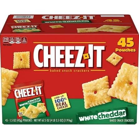 Cheez-It White Cheddar Baked Snack Crackers – 1.5 oz. (45 Count)