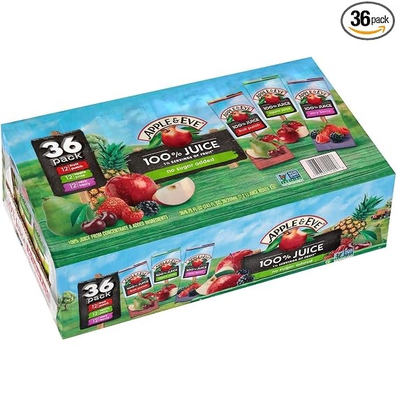 Apple & Eve 100% Juice Variety Pack – 6.75 fl. oz. (36 Pack)