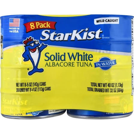 StarKist Solid White Albacore Tuna in Water – 5 oz. Cans, 8 Pack