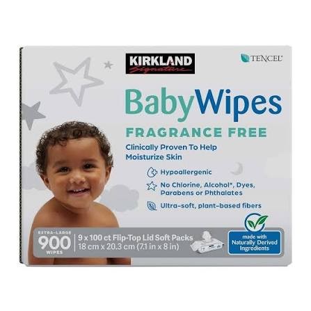 Kirkland Signature Baby Wipes – Fragrance Free, 900 Count