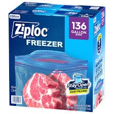 Ziploc Seal Top Freezer Bags – Gallon Size, 136 Count